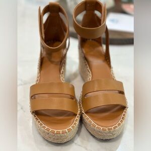 Super cute woven wedge sandals